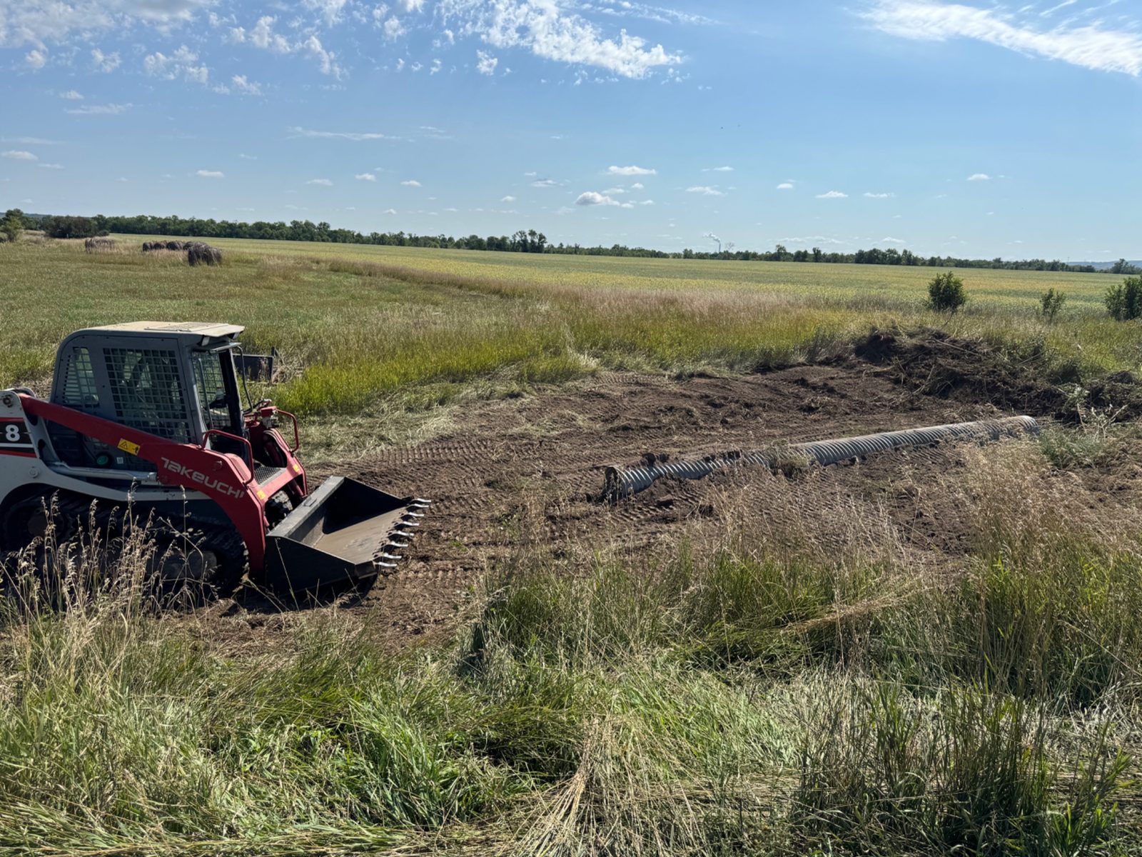 Culvert installation site development North Dakota