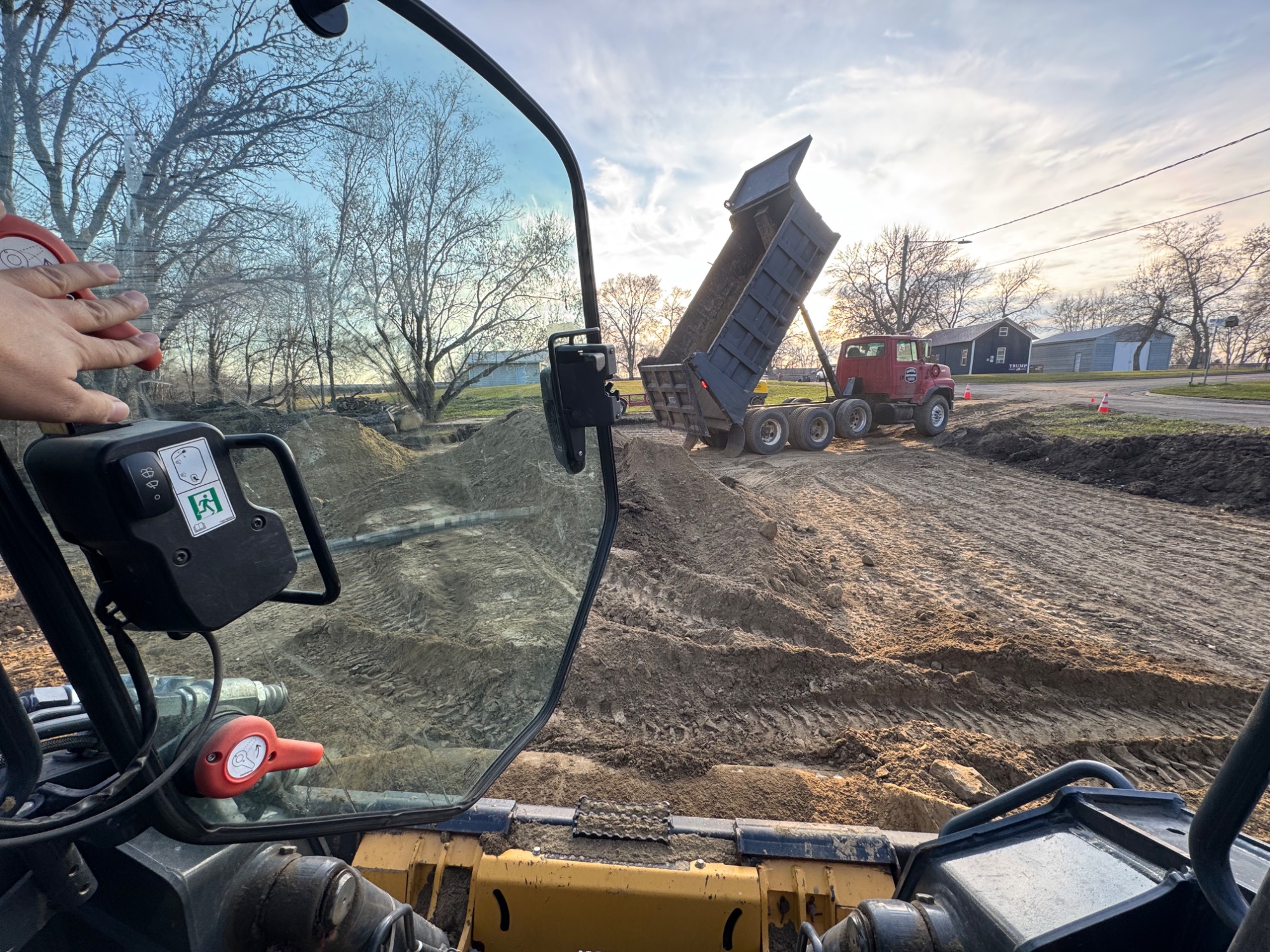 Dakota Earthworks excavation equipment performing site development and land clearing in North Dakota