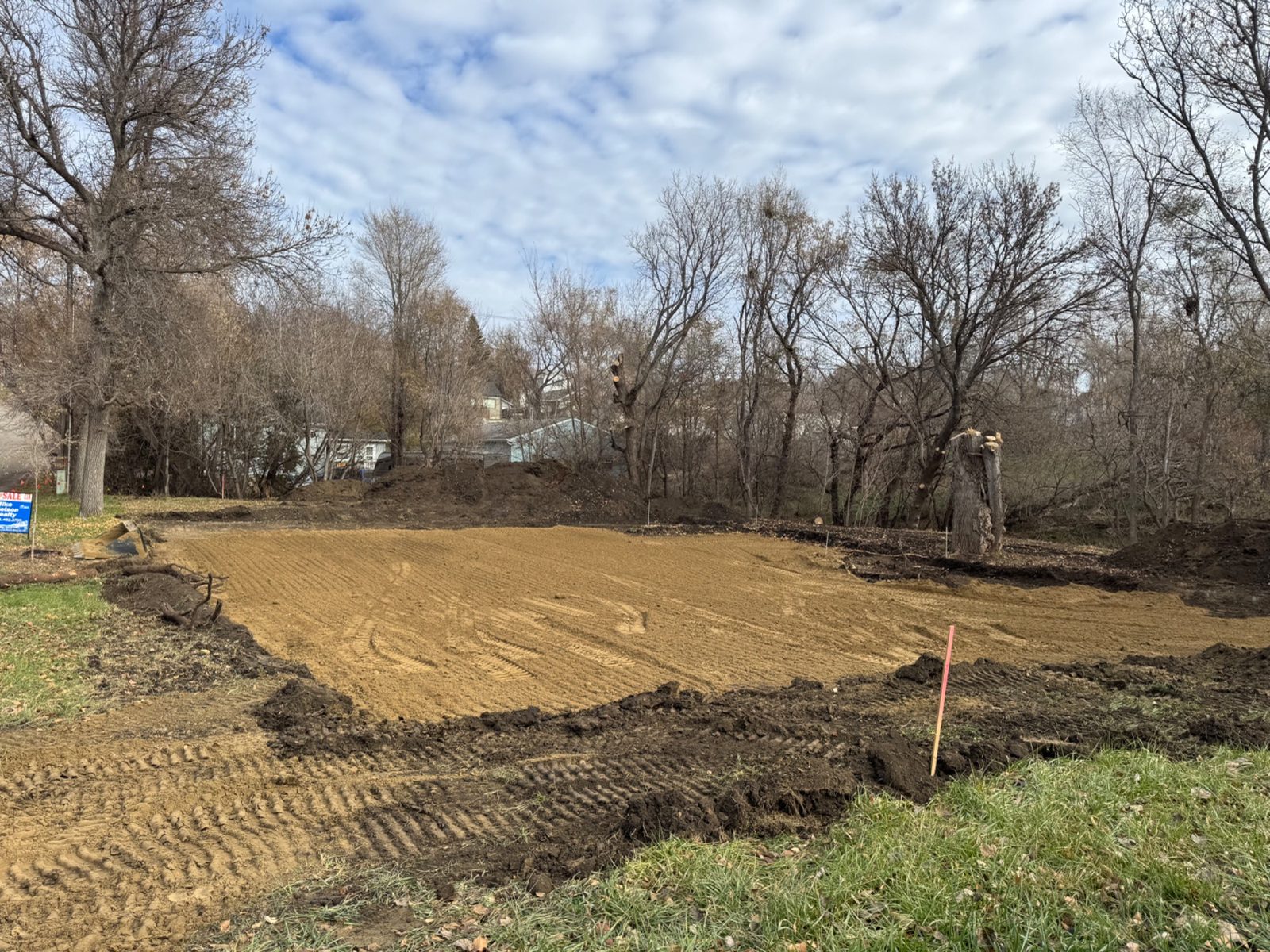 Site development land clearing excavation Central North Dakota